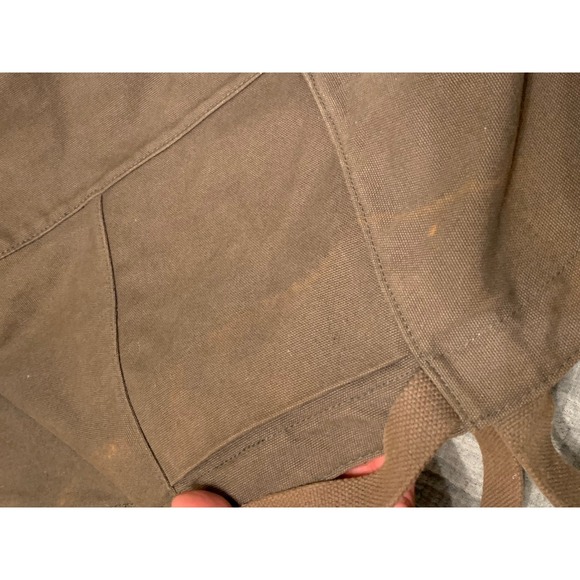 Baggu Large Canvas Tote Bag Dark‎ Brown Travel Weekender Carryall - Picture 7 of 10